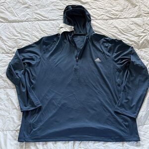 Adidas Navy Quarter-Zip Golf Hoodie